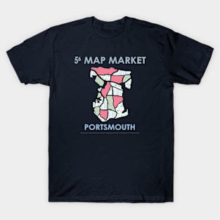 Porstmouth Map - Full Size T-Shirt